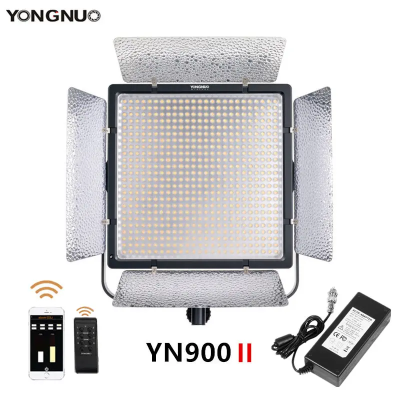 YONGNUO YN900II LED Panel Video Light with Adjustable Color Temperature 3200K-5500K/5500K Photograph Lamp for TikTok makeup vlog