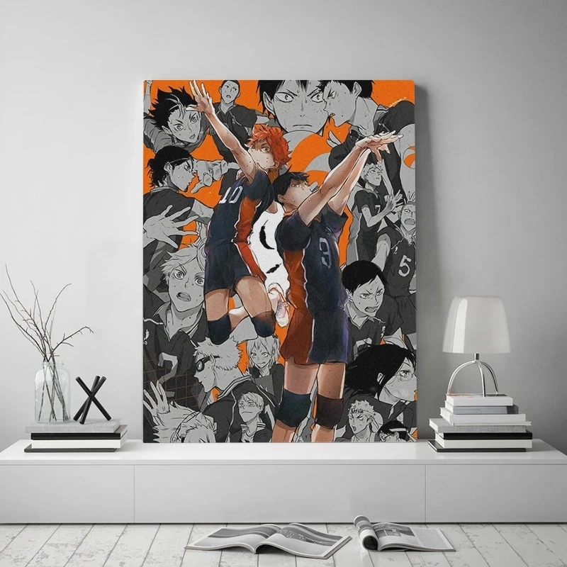 Japan Haikyuu Karasuno High Anime Wall Art Canvas Print Abstract Poster Painting Decoration Picture Nordic Living Boy Room Decor