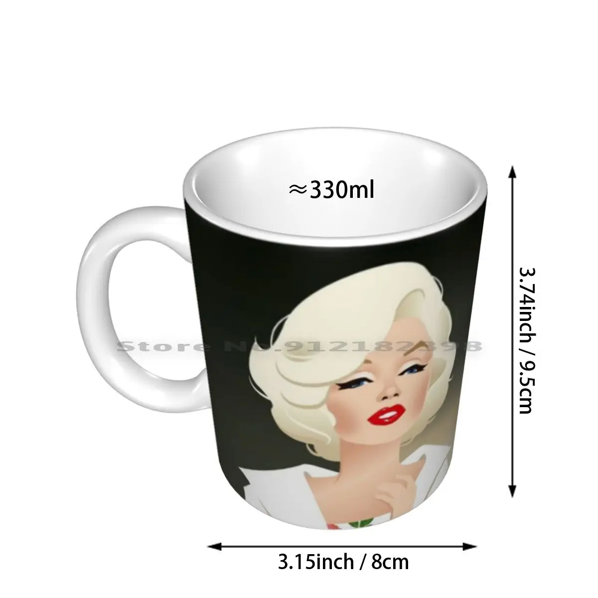 Marilyn White Coat Ceramic Mugs Coffee Cups Milk Tea Mug Marilyn Monroe Somethings Got Give Classic Icon Blonde Beauty