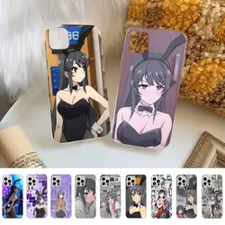 Anime Mai Sakurajima Girl Phone Case for iphone 13 8 7 6S Plus X 5S SE 2020 XR 11 12 mini pro XS MAX