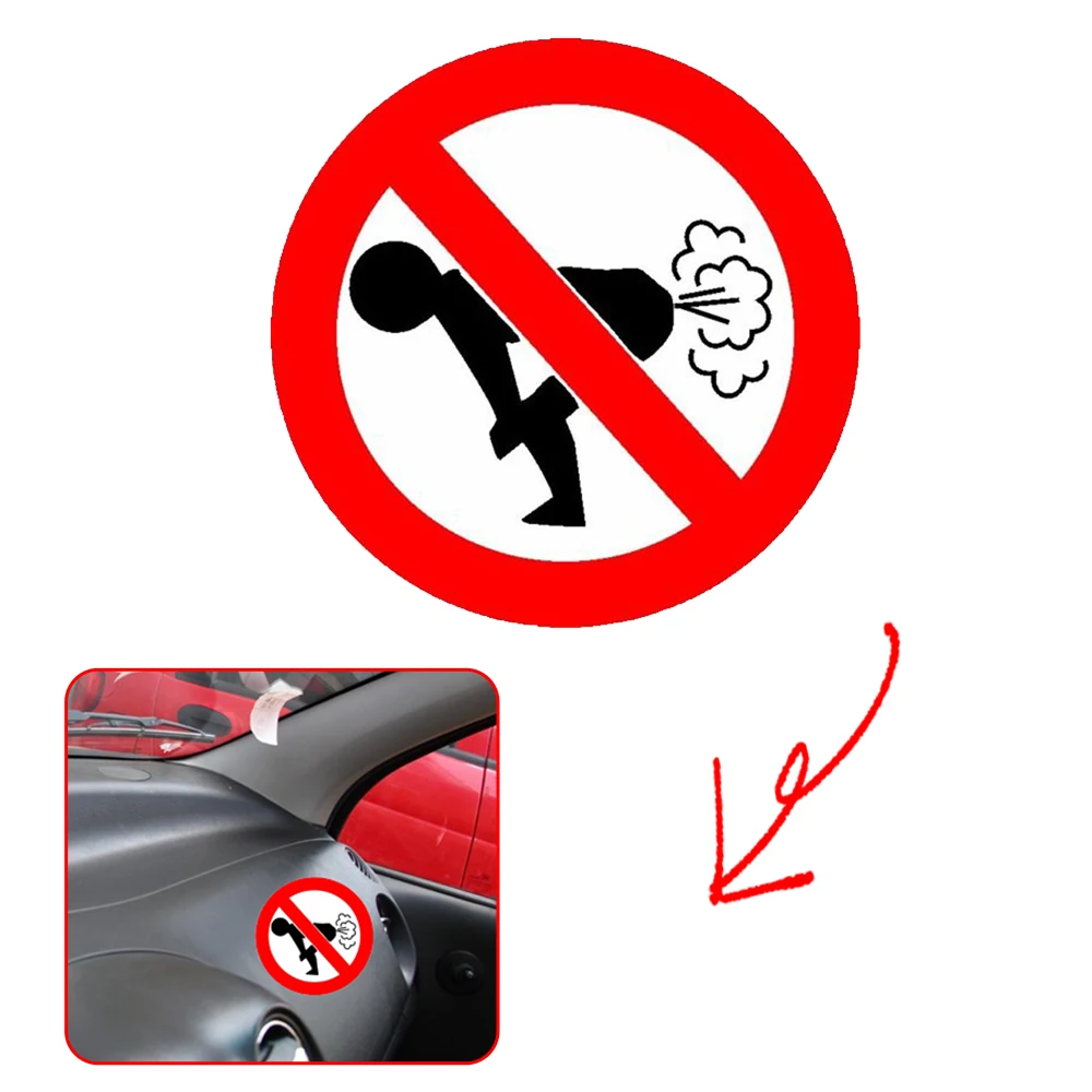

1Pc Text Word Funny SUV Car Vehicle Truck Tuning Sticker No Farting Body Door PET Creative Decal Exterior Accessories Universal