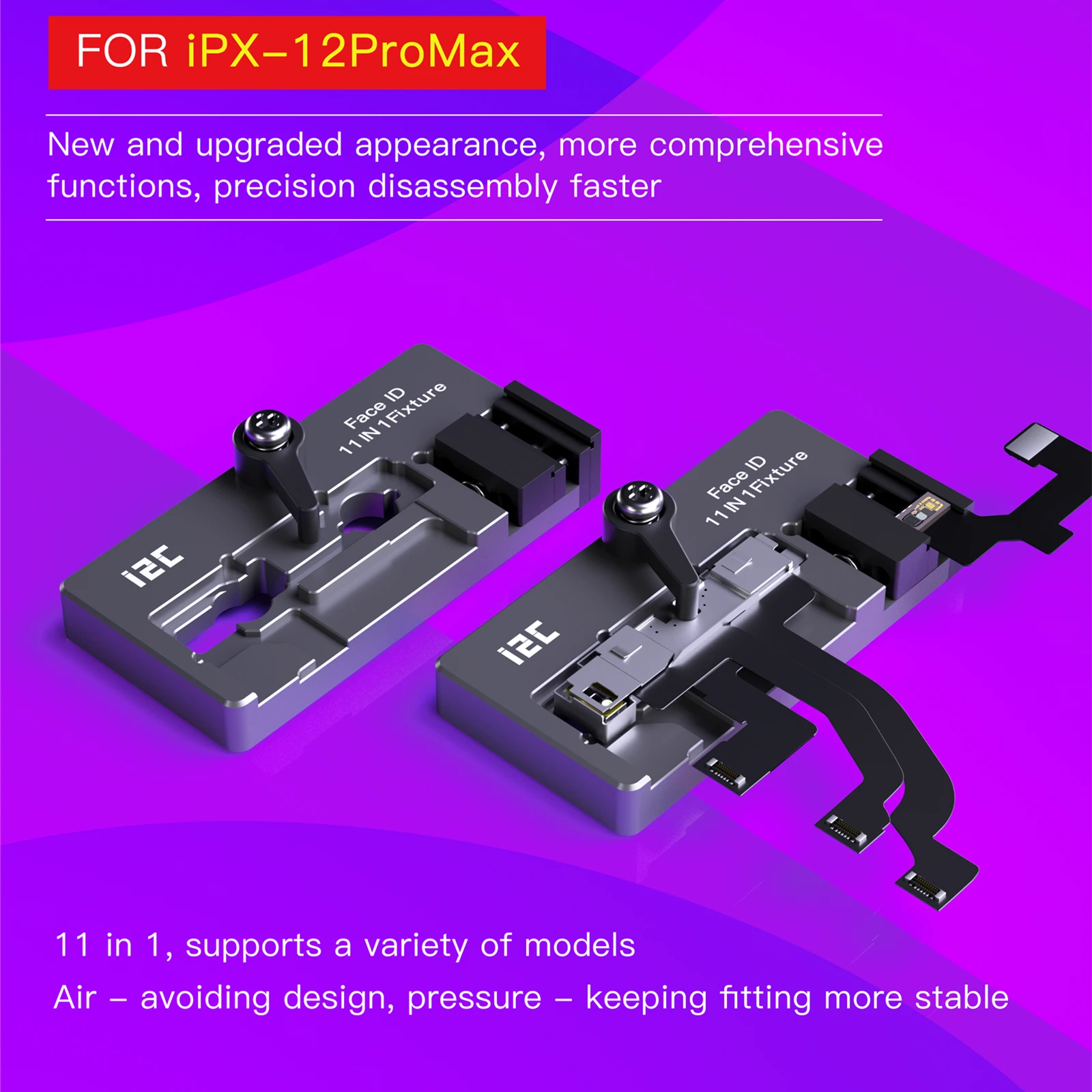 

I2C Face ID Dot Matrix Repair Fixture for IPhone X-11pro Max Dot Matrix Face ID Test Repair BGA Reballing Planting Platform Jig