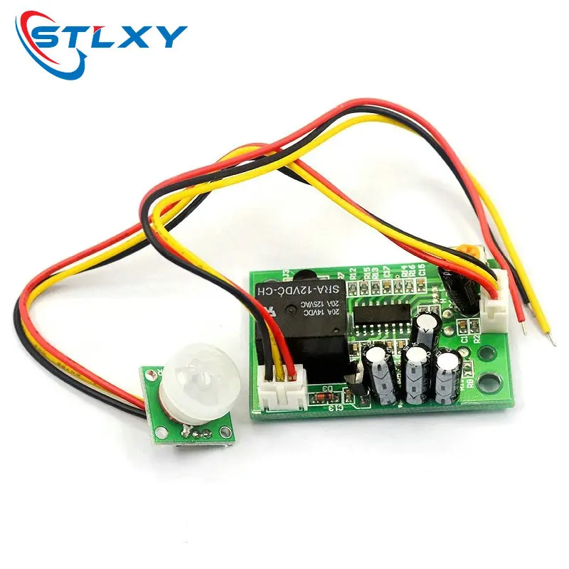 DC 12V PIR Motion Sensor Relay Module IR Infrared Human Body Induction Sensor Pyroelectric Controller Switch Timer Delay