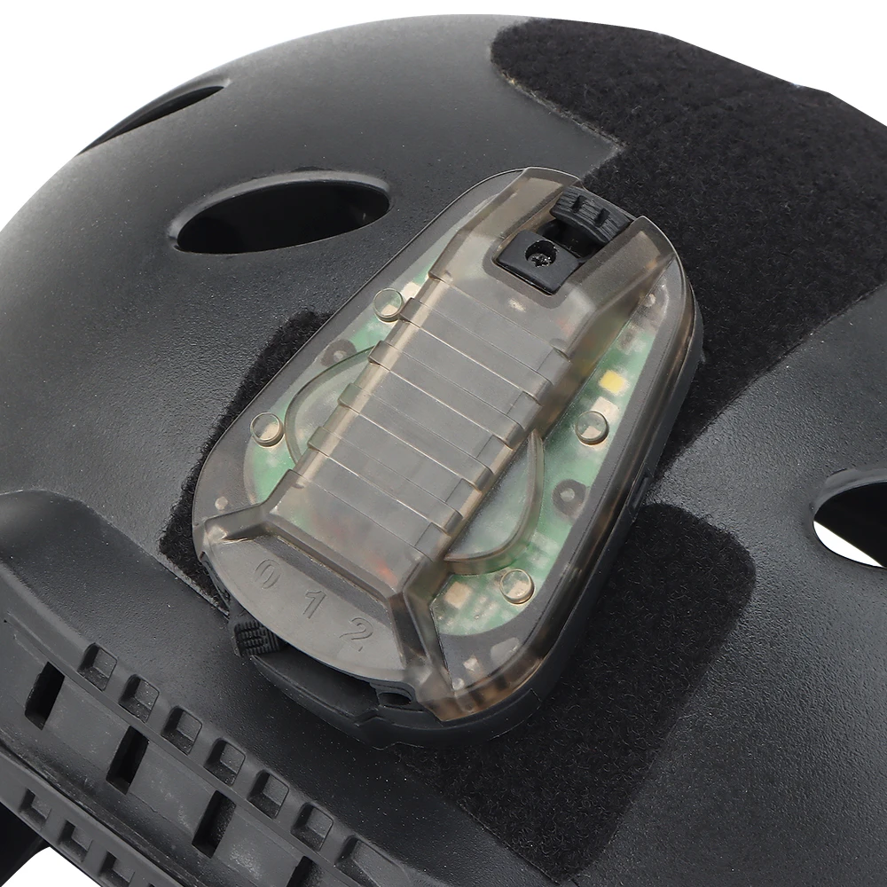 Tactical Survival Light Militar Helmet Flashlight with Magic Tape Waterproof Hunting Airsoft Signal Indicators Light