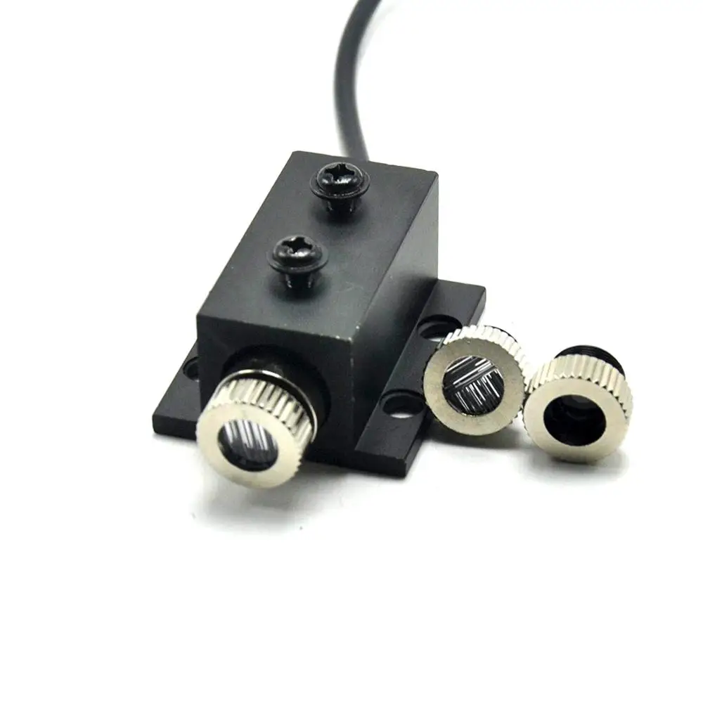 650nm 50mw Red Laser diode Module Focusable Dot Line Cross 3 in 1 Shape with Adapter & 12mm Heatsink