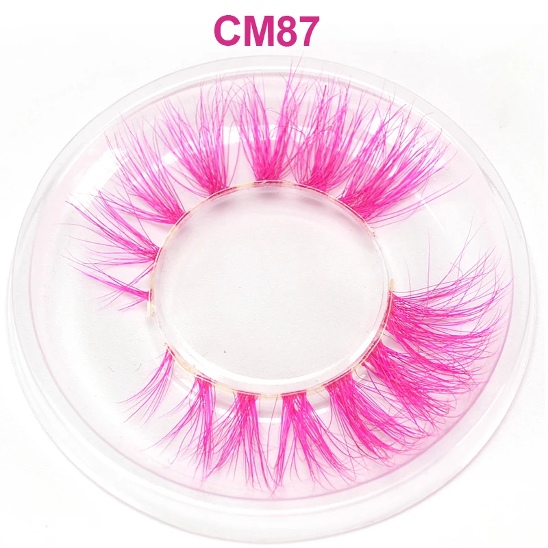 OKAYLASH 3D 6D False Colored Eyelashes Natural Real Mink fluffy Style Eye lash Extension Makeup Cosplay Colorful Eyelash