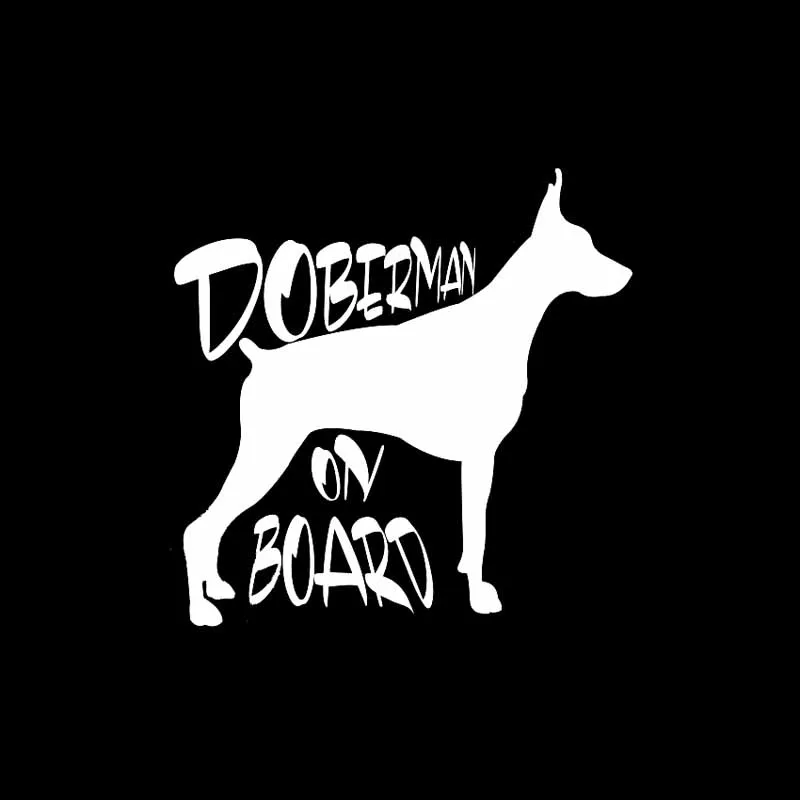 Car Sticker Personality Doberman on Board Waterproof Sunscreen Reflective Exterior Accessories Vinyl Decal,15cm*14cm
