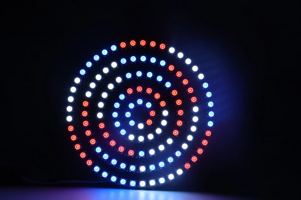WS2812b LED-Ring Adressierbar 8/16/24/35/45 LEDs 5050 RGB LED-Diodenring Farbige IC-Eingebaute LED – Detail 6
