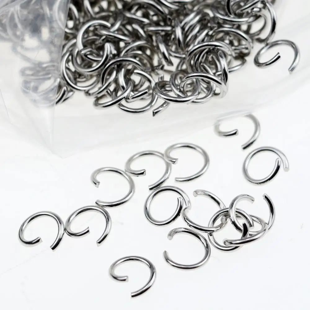 

100% Stainless Steel Single Loops Open Jump Rings Split Ring Steel Color Metal Connectors Jewelry Findings Wholesale 1000pcs