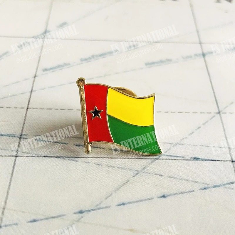 Гвинея Бисау национальный флаг булавки для лацканов кристалл эпоксидная смола металлический эмалированный значок брошь с краской сувенирный костюм личность памятный Гвинея Бисау национальный флаг булавки для лацканов кристалл эпоксидная смола металлический эмалированный значок брошь с краской сувенирный костюм личность памятный