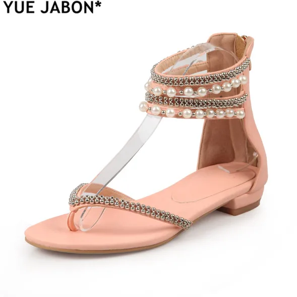 Silver Crystal sandals Summer Flipflop bling bling rhinestone ankle strap Women sandals flat shoes female beach dress shoes