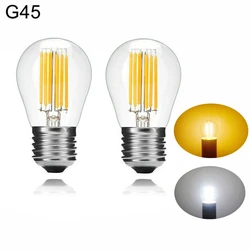 O diodo emissor de luz brilhante super conduziu a lâmpada g45 do vintage e14 conduziu e27 ac220v 240v conduziu o globo 2w 4w 8 12w filamento edison conduziu lâmpadas