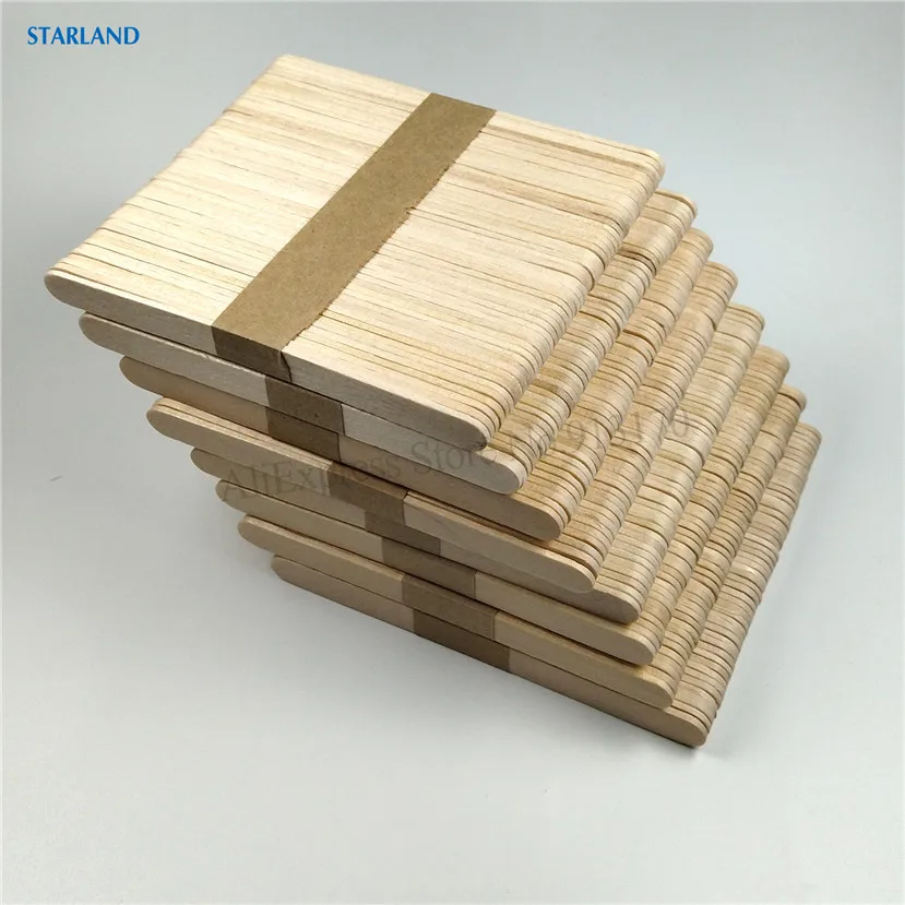 400 pezzi bastoncini per gelato legno di betulla accessori per ghiaccioli bastone artigianale in legno fai da te 50 pz/lotto 8 lotti lunghezza 11.4cm