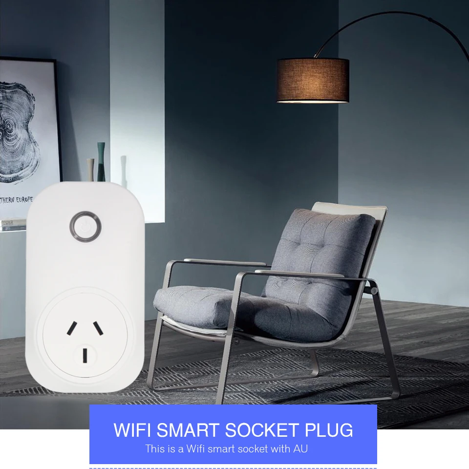 Wifi Smart Power Supply Socket 15A AU Standard Plug Intelligent Timer Socket Electric Tuya Smart Wireless Remote Control Socket
