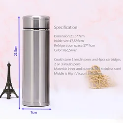 Fashion Cooler Medicine Flask Portable Insulation Diabetes Pen Cooler Box Insulin Cooling Fridge Diabetes Refrigerator Cup