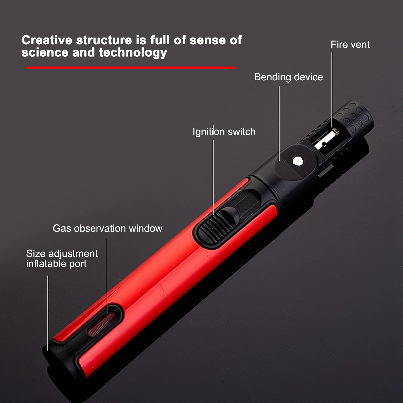 Mini Chalumeau Sans Fil en Forme de Stylo à Gaz, Pistolet à Souder, Outil de Soudage, Lance-Flammes, Butane