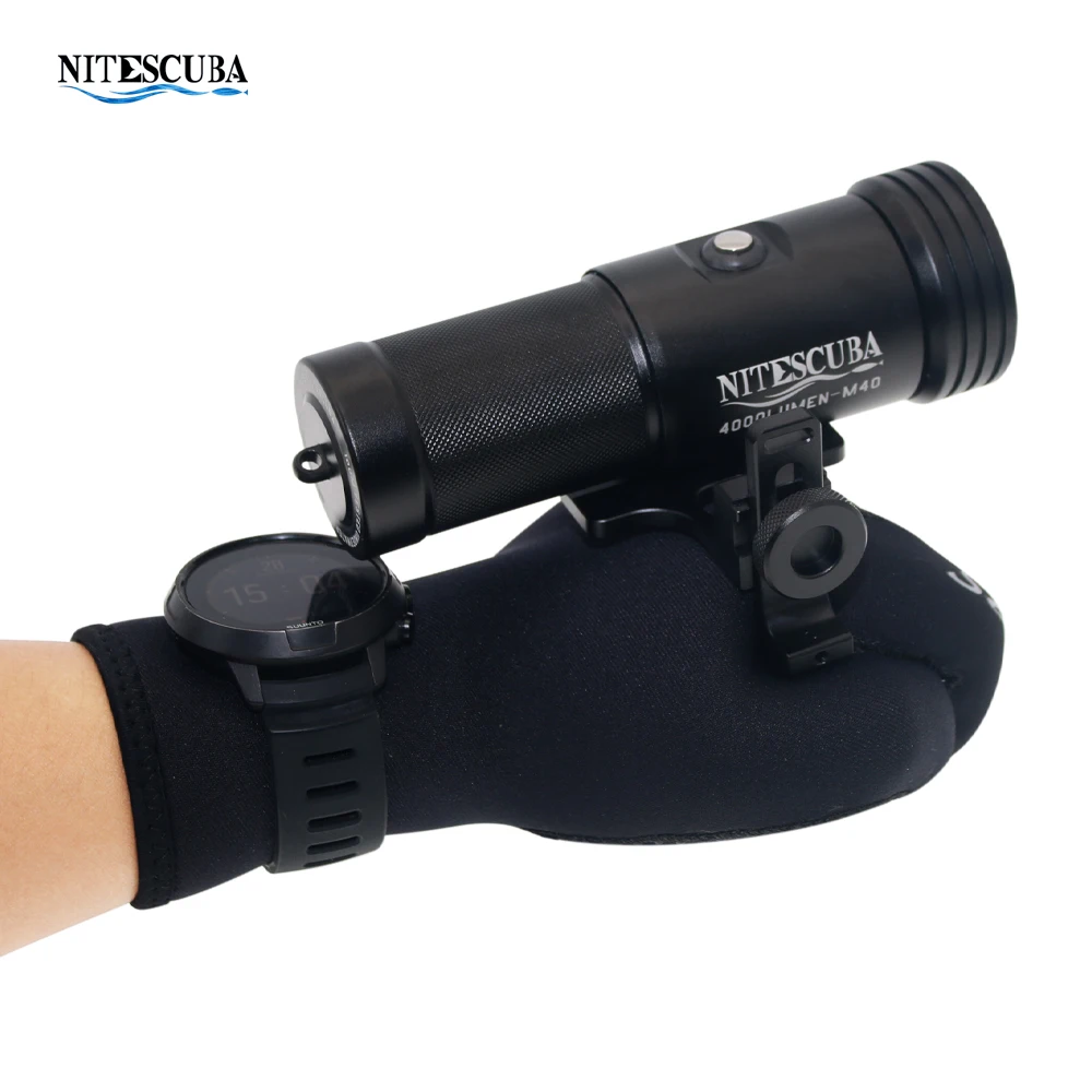 Nitescuba M40 LED diving Flashlight 4000 Lumen IP68 lamp Waterproof video led camping light 100m underwater photography night