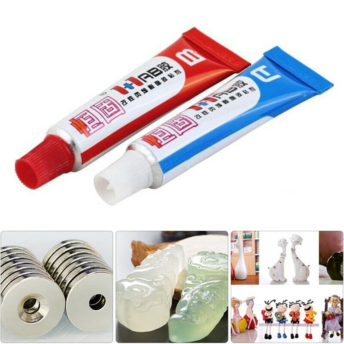 10g Instantly Epoxy Adhesive Clear AB Glue Gum 2 Part With Resin & Hardener