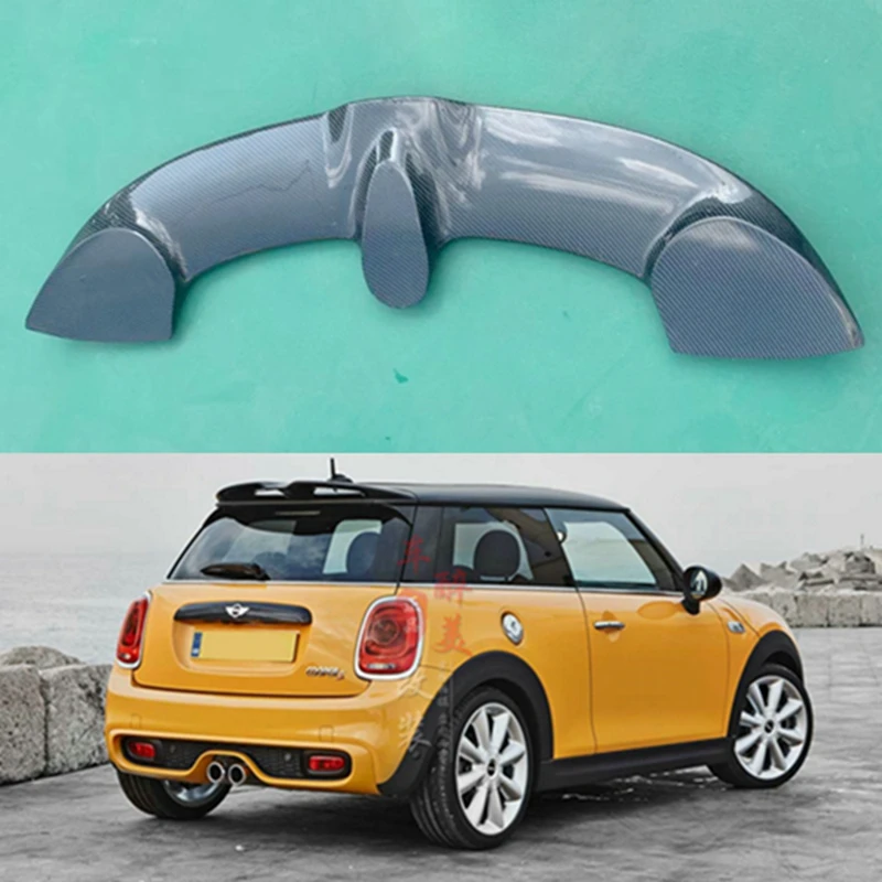 Carbon Fiber /FRP JCW Roof Spoiler Glossy Carbon fiber Rear Window Wing Body Kit Racing Accessories Trim For Mini F55 F56 Cooper