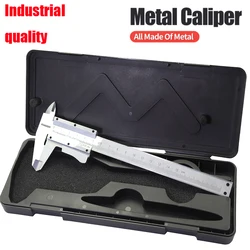 Self lock Metal Caliper Industrial Steel Vernier Caliper gauge Micrometer slider Ruler Measuring Tool Instrument 0-150mm 6inch