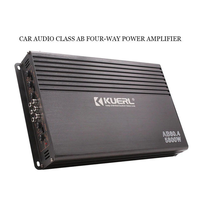 Class AB High-power 4*100W รถเครื่องขยายเสียง 4ohm อัพเกรดและการปรับเปลี่ยน DC12V รถ Four-way เครื่องขยายเสียง