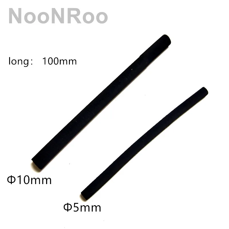 NooNRoo-Eva Foam for Rod, Blank Filling Material, O/D:5mm, 10mm, 100mm Long Black Color