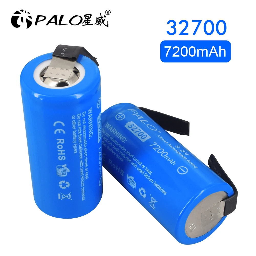 PALO 32700 LiFePO4 Bateria 7200 mAh 3,2 V Bateria 35 A Ciągłe rozładowanie Maksymalnie 55 A Bateria dużej mocy + arkusze niklowe DIY