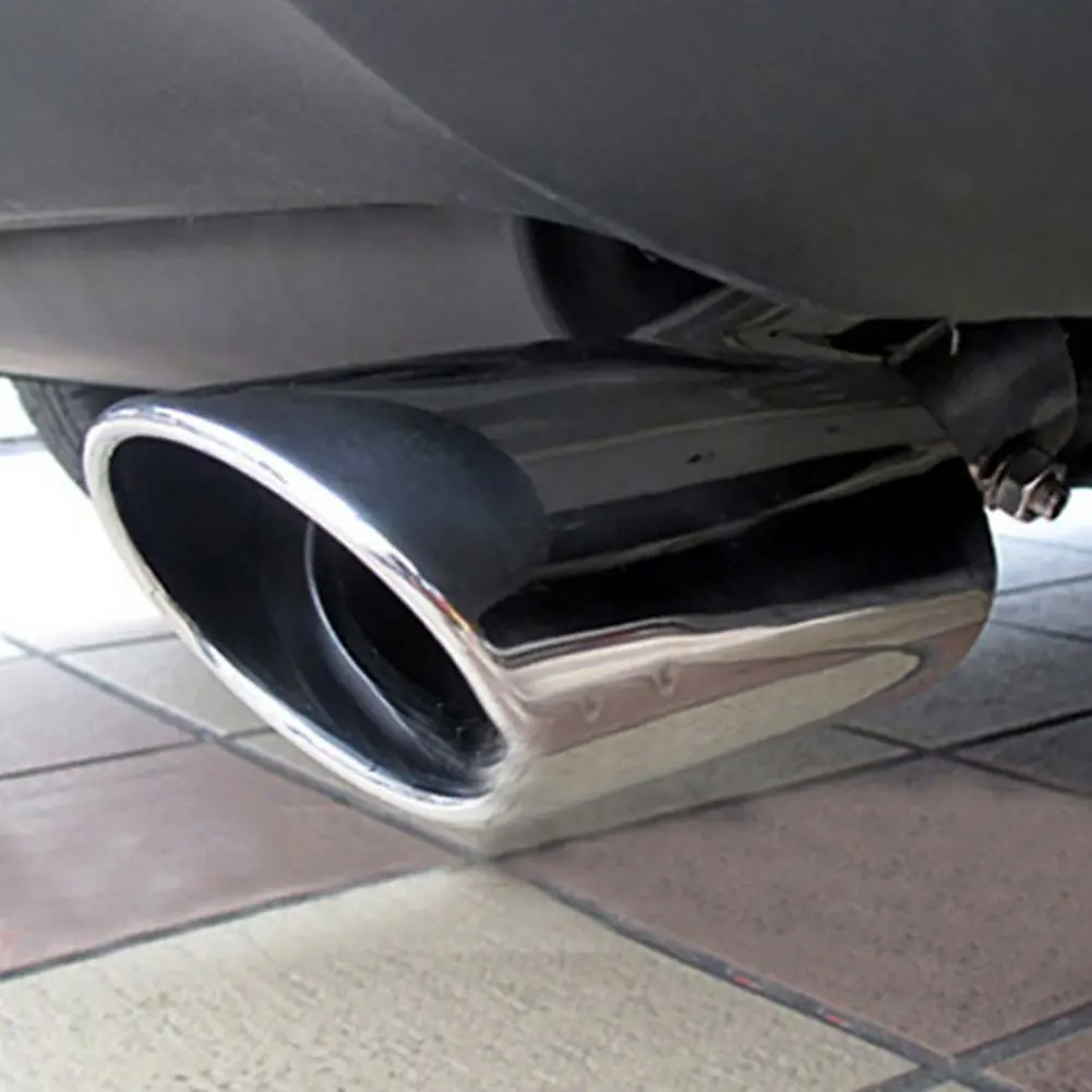 Universal Tail Pipe Car Vehicle Stainless Steel Tail Throat Exhaust System Muffler Pipe Auto Accessories