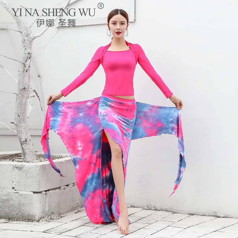 Phụ Nữ Mới Dancewear Bụng Nhảy Dance Modal Lưới Dài Cao Cấp Trang Phục Bellydance Ôm Dài Váy Hiệu Suất Thực Hành Quần Áo