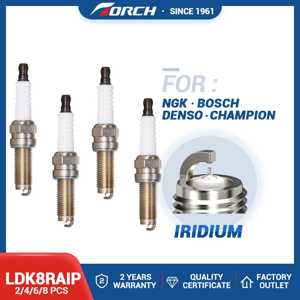 2-8PCS Iridium Candle TORCH LDK8RAIP Replace for 94595 SILZKR8E8G SILZKR8E8D Dongfeng A330010J-X0101 A330010JX0101 3707200F0000A