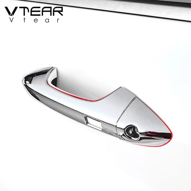 Vtear For Geely Coolray sx11 BelGee X50 exterior handle frame trim Car door handle bowl chrome styling cover accessories parts