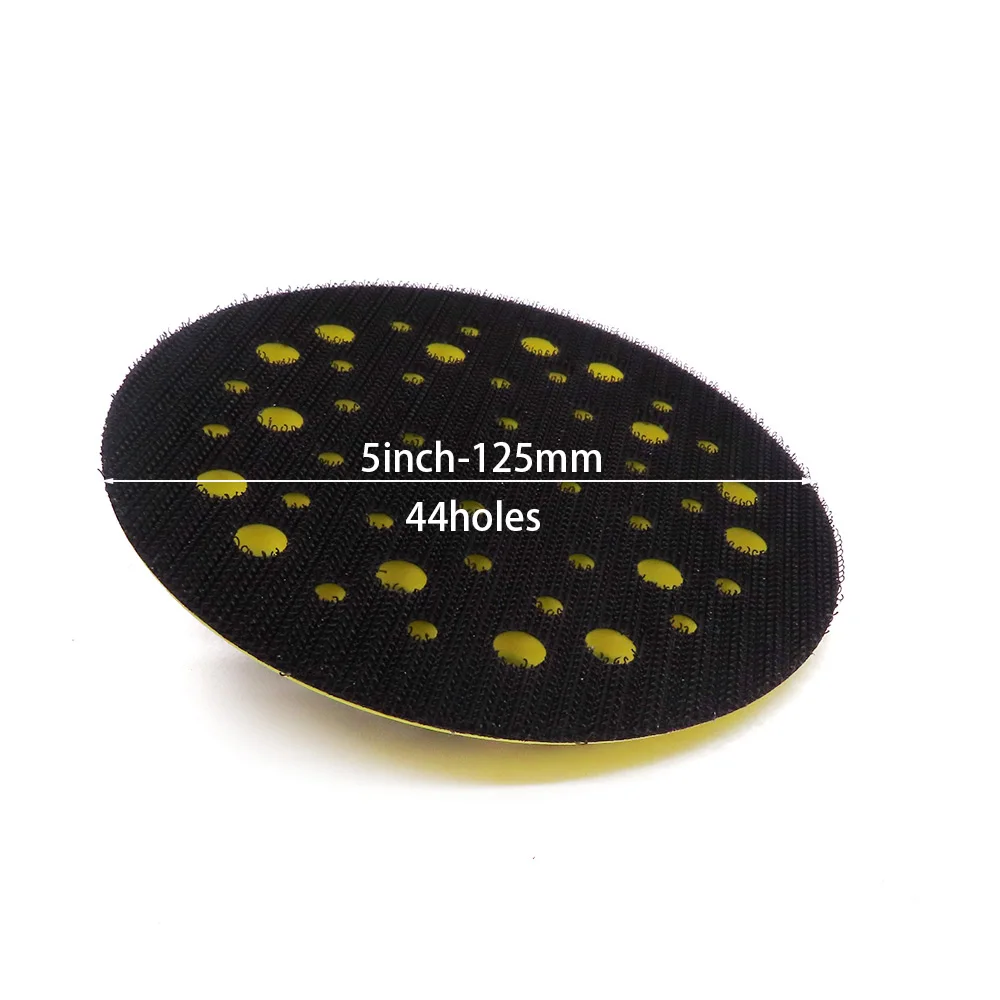 5 Inch 125Mm 44 Lỗ Nhám Lưng Miếng Lót Móc & Vòng Lặp Miếng Chà Nhám Với 5/16 "-24 Đường Chỉ May không Bám Bụi Chà Nhám Đĩa Giá Đỡ Cho MIRKA
