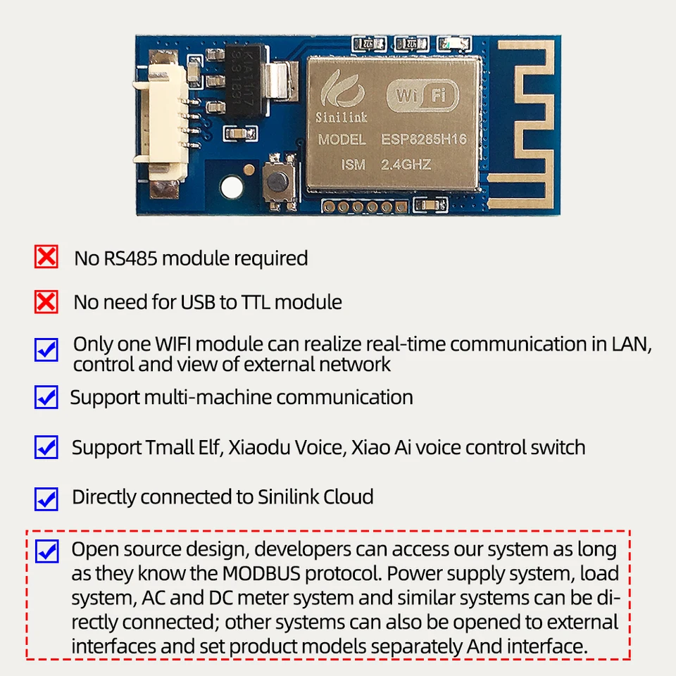 WiFi module communication XY-WFPOW sinilink Remote control of