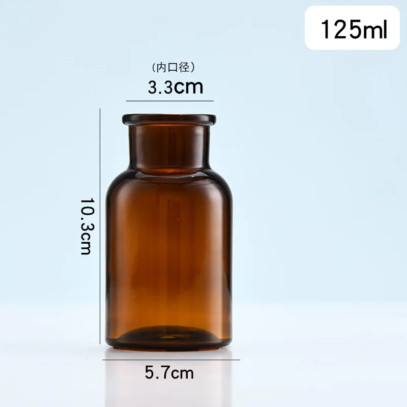 60-1000Ml Brown Wide Mouth Reagent Bottle Laboratory Glassware Large Diameter Sample Bottle