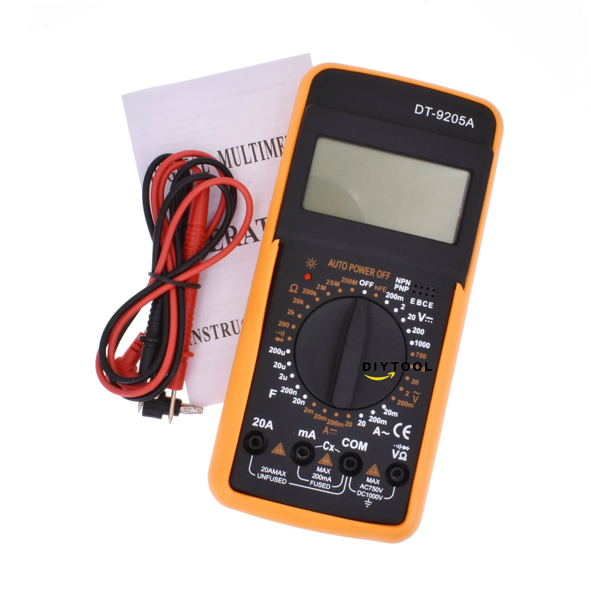 Digital Multimeter DT9205a Electric Handheld Multimeter Voltmeter Ammeter AC DC OHM Volt Tester Test Current мультиметр