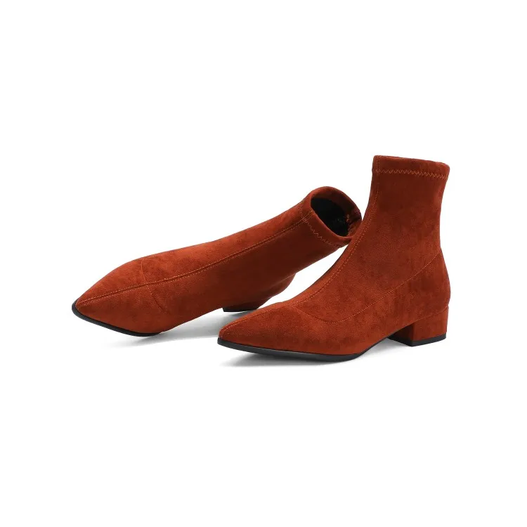 Oversize Large size Big Size Pointed Suede Boots boots women shoes ankle boots for women ladies boots shoes woman winter