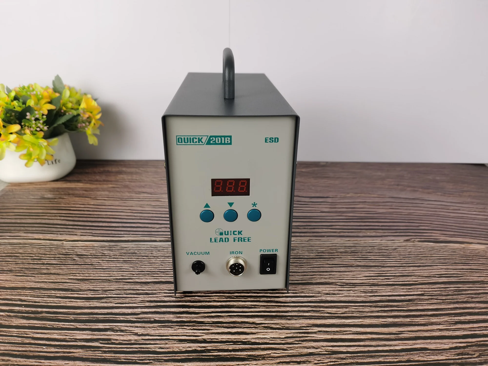 QUICK 201B Electric Suction Tin Anti-static Suction Gun Crack 201B Eliminate Electrostatic Absorb Gun Antistatic 90W