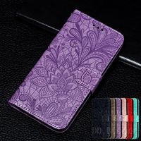 3D Embossing Case For Huawei Y5 Lite Y7 Y6 2019 Y5P Y6P Y9 Prime 2018 P30 Lite P40 Lite E Mate 20 Pro flower Leather wallet Case