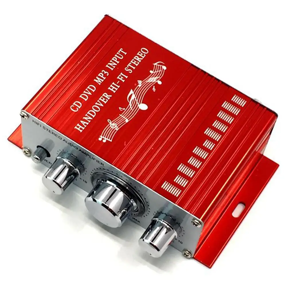 12V Mini Car Amplifier Motorcycle Home Boat Auto Stereo Audio Amplifier 2 Channel Digital Hi-Fi Amp Support CD DVD MP3 Speaker image 3