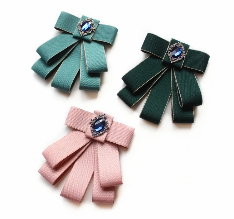 Korean Band Perle Fliege Broschen für Frauen Kristall Strass Krawatte Pins männer Anzug Hemd Collor Kleidung Zubehör – Detail 16