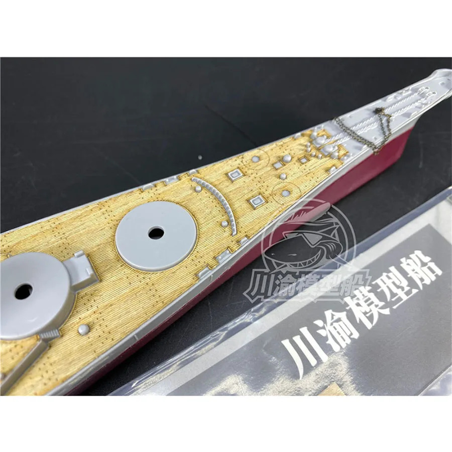 Dek Kayu Skala 1/700 untuk Trumpeter # 05706 USS Wisconsin 1991 BB-64 Model Kapal