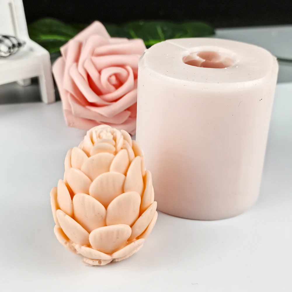 

Pine Cone Festival Candle Mold Silicone Mold Fondant Cake 3D Decoration Craft Household DIY Baking Tools Kitchen Tools