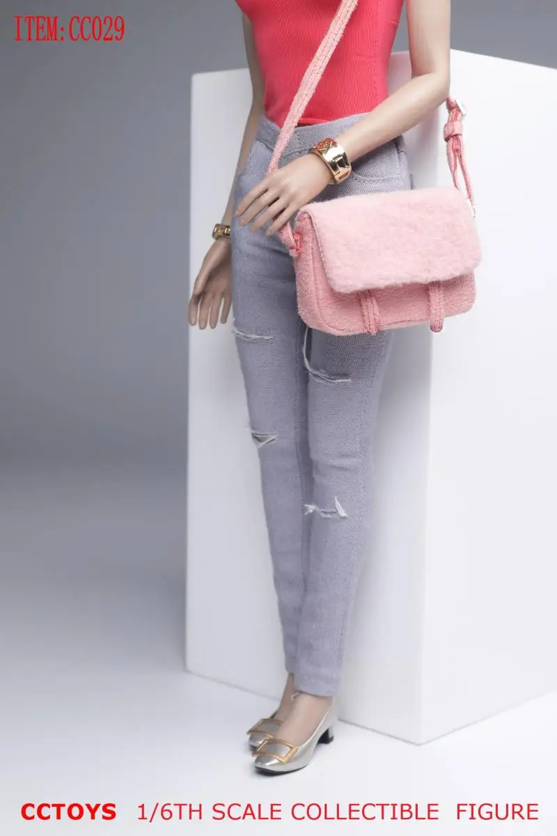 Cctoys cc029 1/6 escala feminina camurça crossbody saco na moda bolsa de ombro modelo apto feminino soldado figura ação bonecas