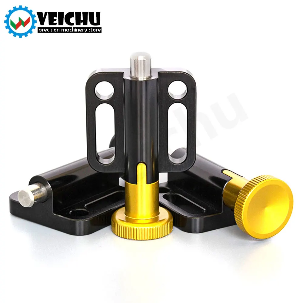 VEICHU Precision Spring Loaded Indexing Pin Aluminum Knob Stainless Steel Indexing Plungers With Mounting Flange For Equipment