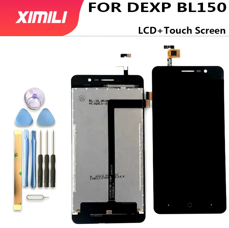 

100% Original For DEXP BL150 LCD Display + Touch Screen Digitizer Assembly 100% Tested Phone Replacement Parts + Tools+Adhesive