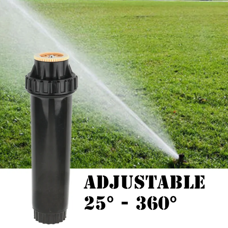 Ajustável Lawn Irrigação Sprinkler Bicos, Pop-Up Sprinklers, Rega, 25-360 graus, 1/2 \