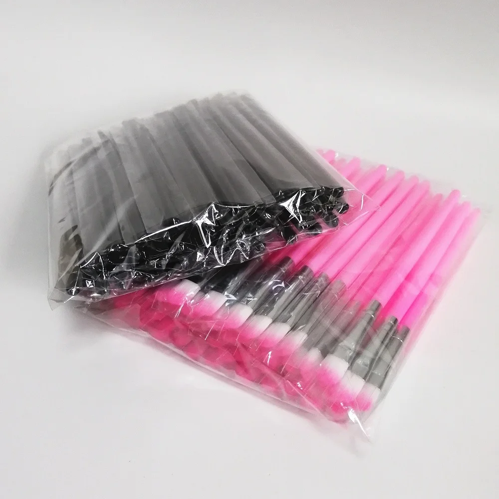 50pcs/bag Makeup Brushes Wholesale Professional Eye Brow Shadow Brush Multi-Function Plastic Handle Eyeliner Eyelid Lip Cosmetic