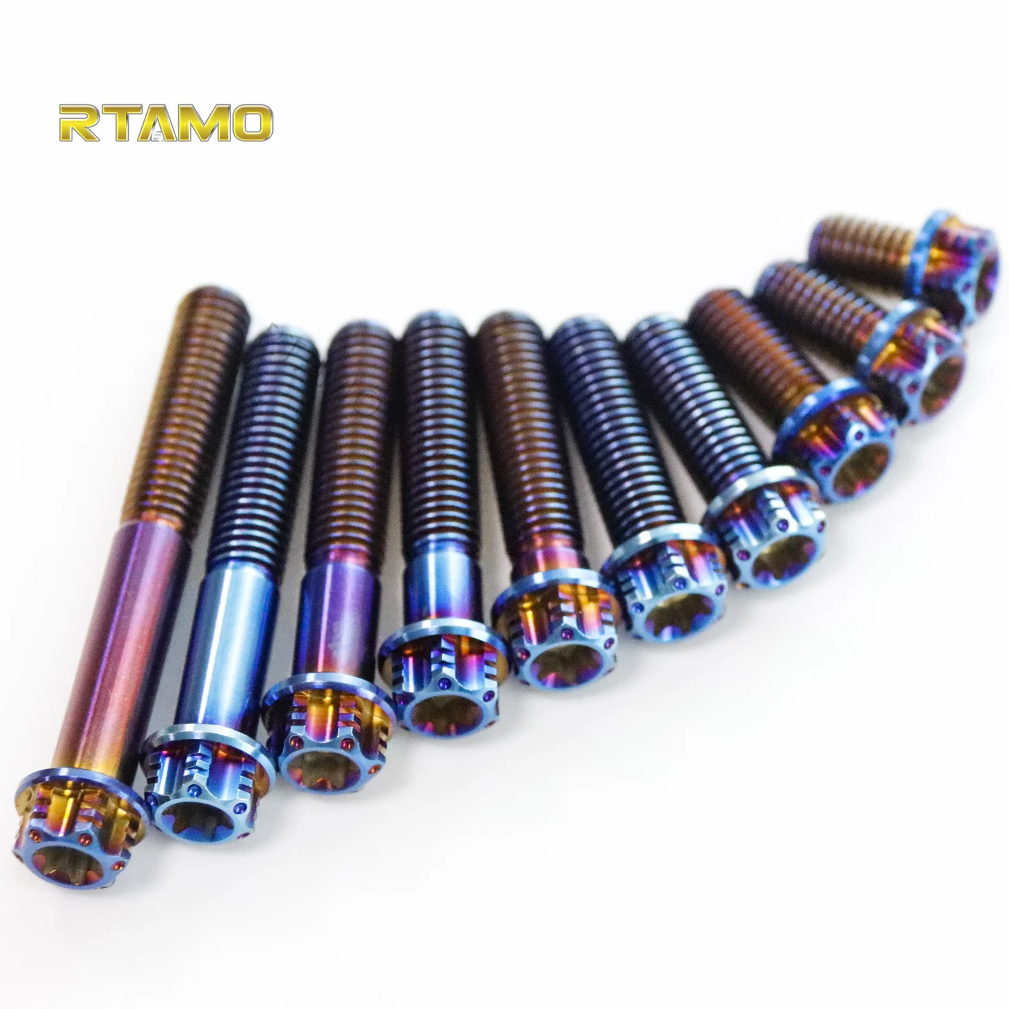 Motorcycle Titanium Bolts Torx  Flanged Race Spec Head Screws with Holes M8x12/16/20/25/30/35/40/45/50/60mm