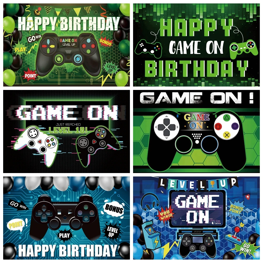 Yeele Boy Birthday Party Background Playing Game Gamepad Child Customized Photography Decoration Backdrops For Photo Studio