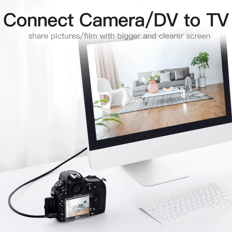 Vention Mini HDMI Cable 4K/30Hz Micro Mini HDMI Male to Male Cable for HDTV Camera Laptop Projector Display Micro HDMI Cable